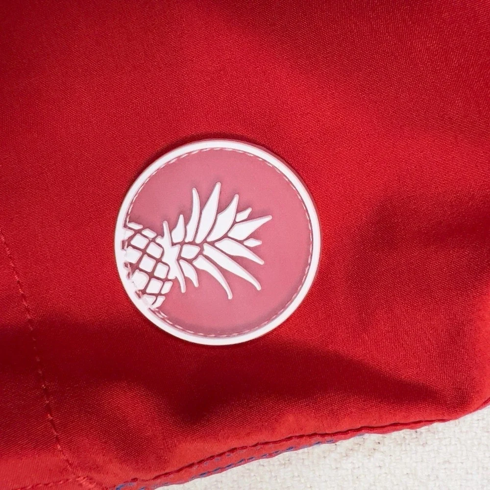 Chubbies Men's‎ Swim Trunks Shorts Red Blue Pineapple Logo Size XX Large